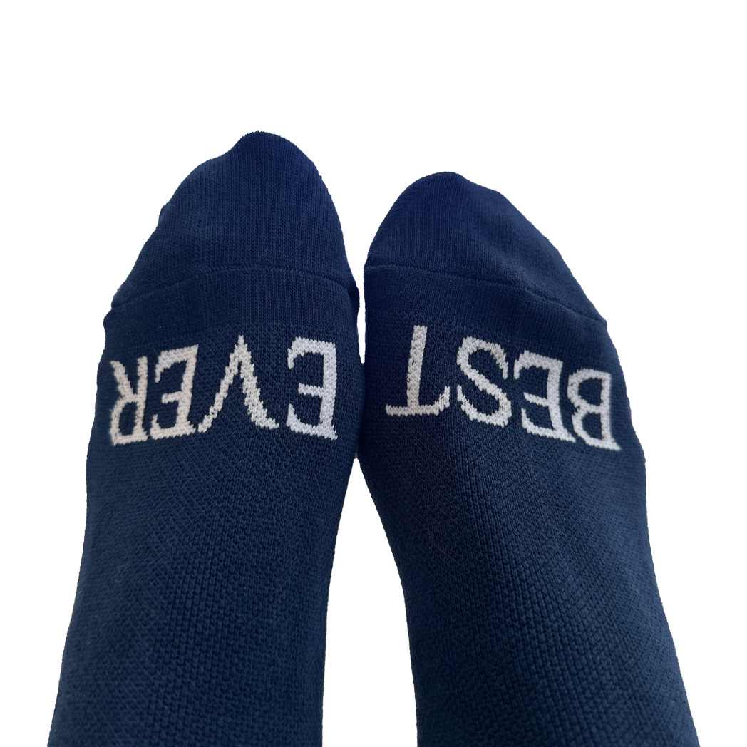 Best Ever socks on feet
