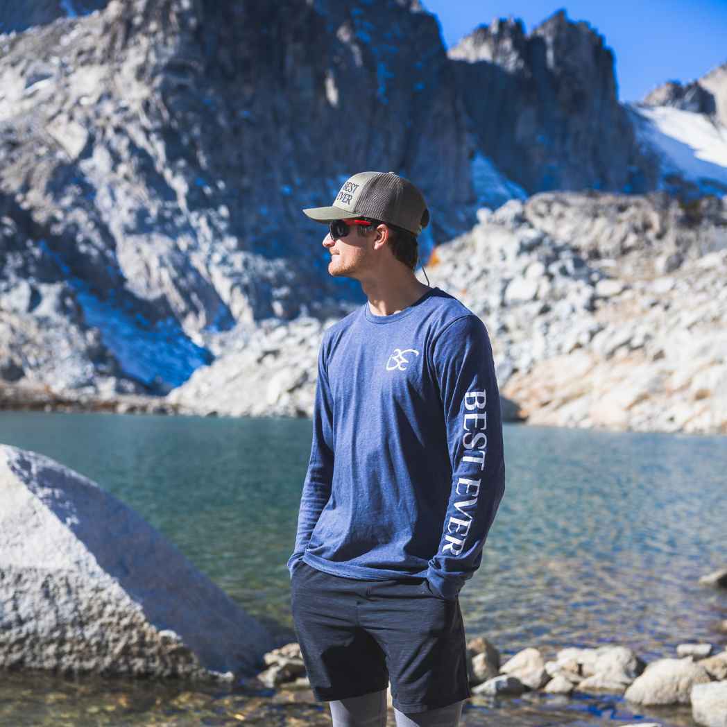 Man wearing Best Ever Ocean Calling Long Sleeve