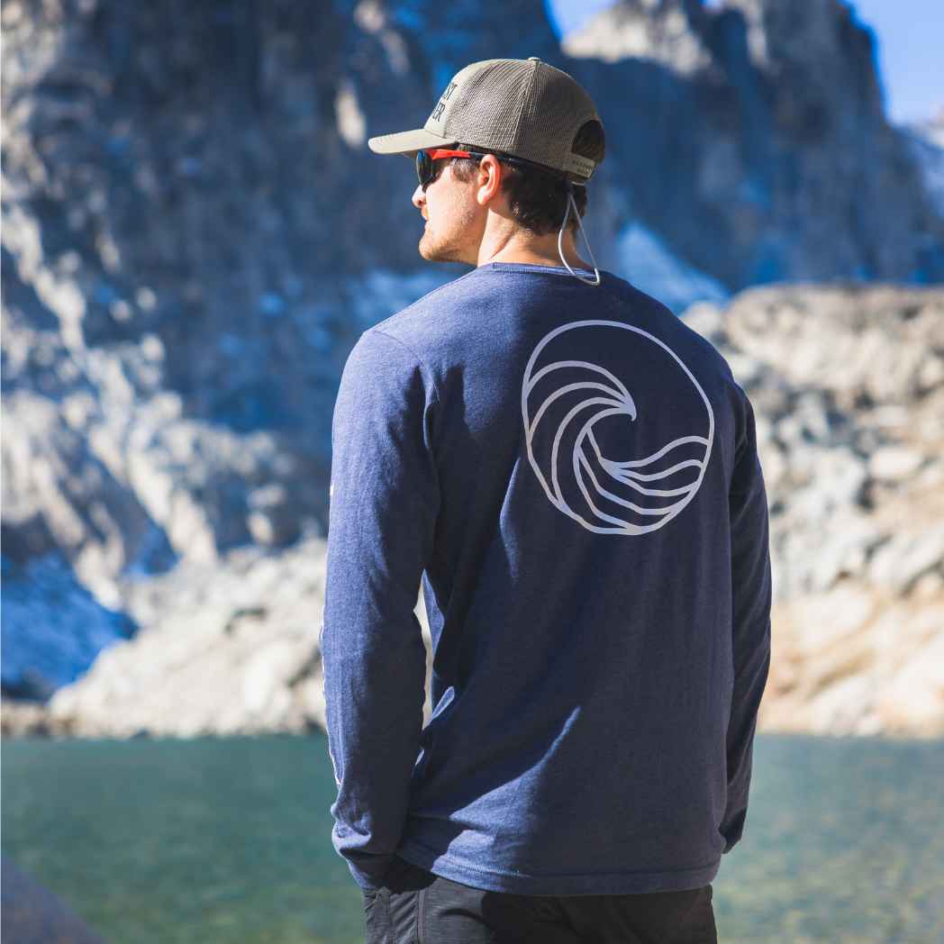 Man wearing Best Ever Ocean Calling Long Sleeve