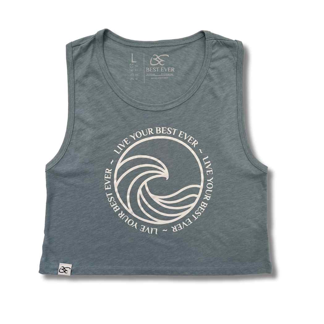 Best Ever Womens Ocean Calling Crop Tank