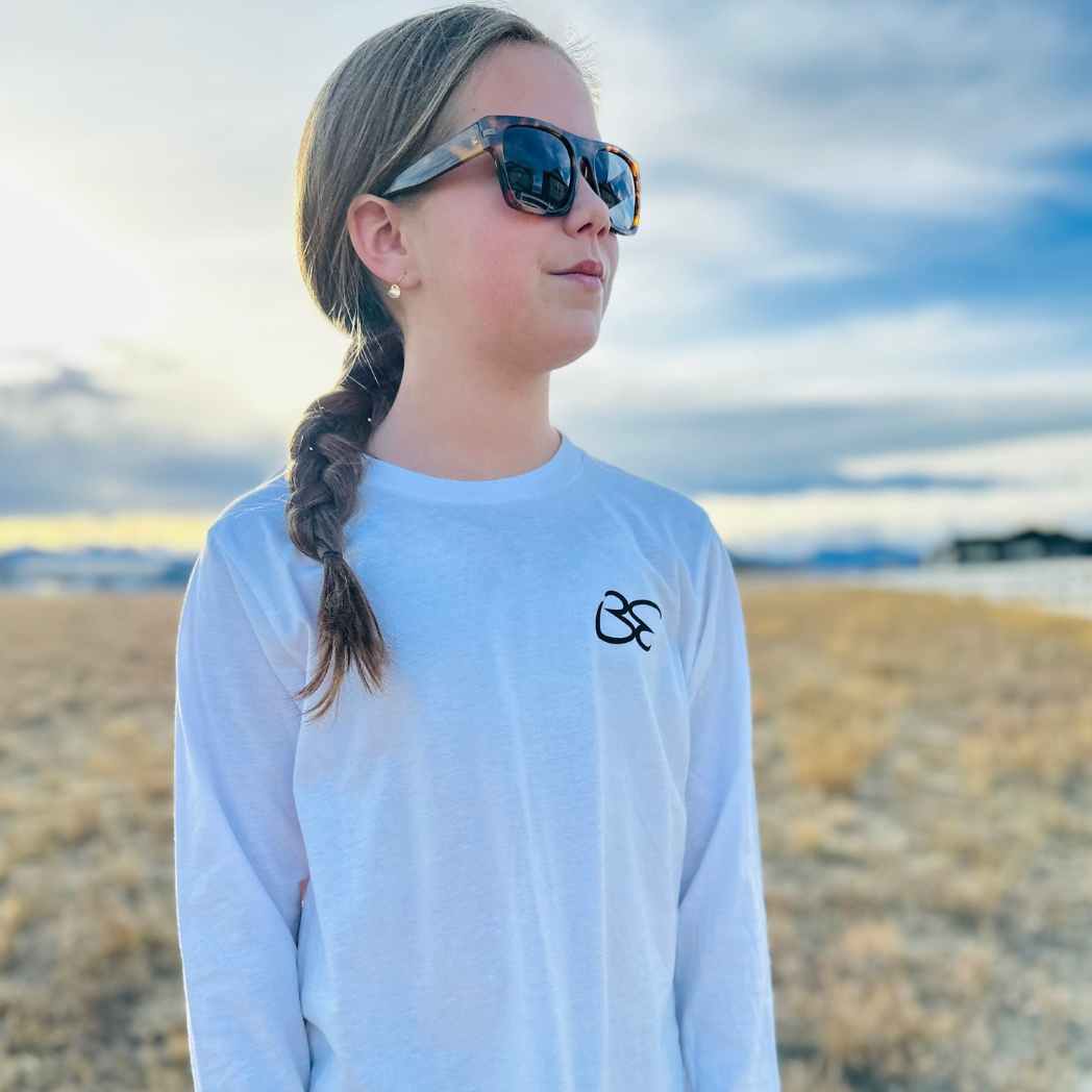Girl Wearing Kids Ocean Calling Long Sleeve
