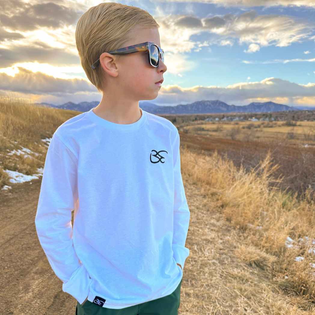 Boy Wearing Kids Ocean Calling Long Sleeve